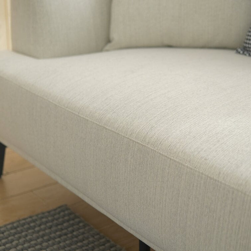 Modern Gray Cotton Linen Upholstered Sofa for Living Room